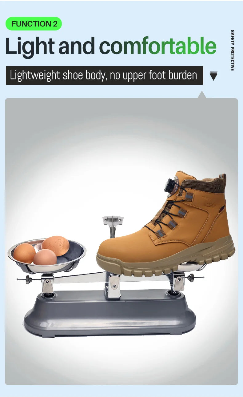 SmartGearPros Indestructible Steel-Toe Boots – Waterproof Safety Footwear for Rugged Work & Weather
