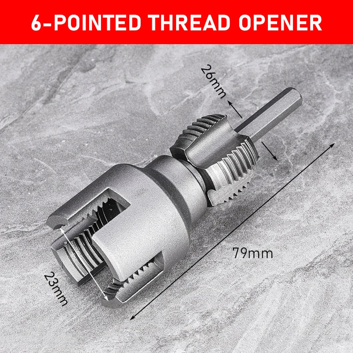 SmartGearPros DN15/DN20 Double-Ended Pipe Threading Tool - Electric Drill Adapter
