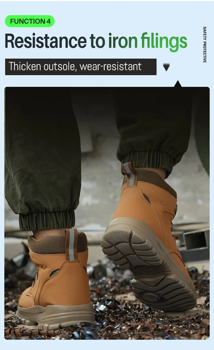 SmartGearPros Indestructible Steel-Toe Boots – Waterproof Safety Footwear for Rugged Work & Weather