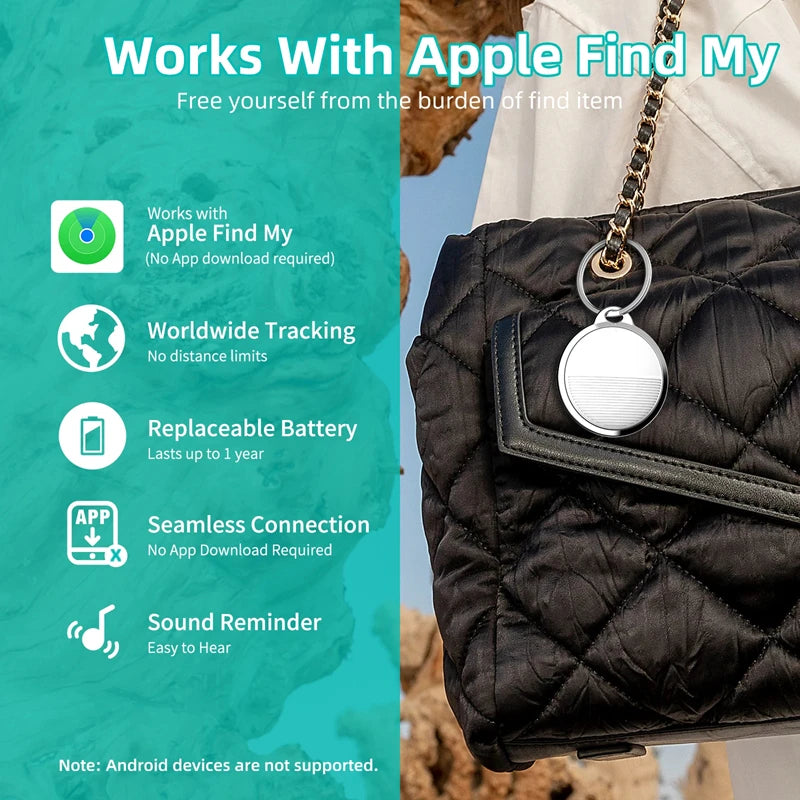 SmartGearPros Mini Tag Tracker for Apple – Bluetooth Anti-Lost Locator for Keys, Kids, Pets & Bags (iOS Compatible)