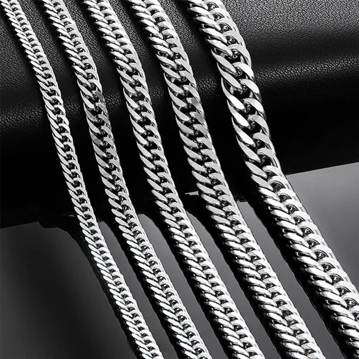 SmartGearPros SmartGearPros Stainless Steel Cuban Link Chain Necklace – Classic Men's & Boys' Chunky Jewelry (4.8mm-9.2mm) – 14 to 30 Inche