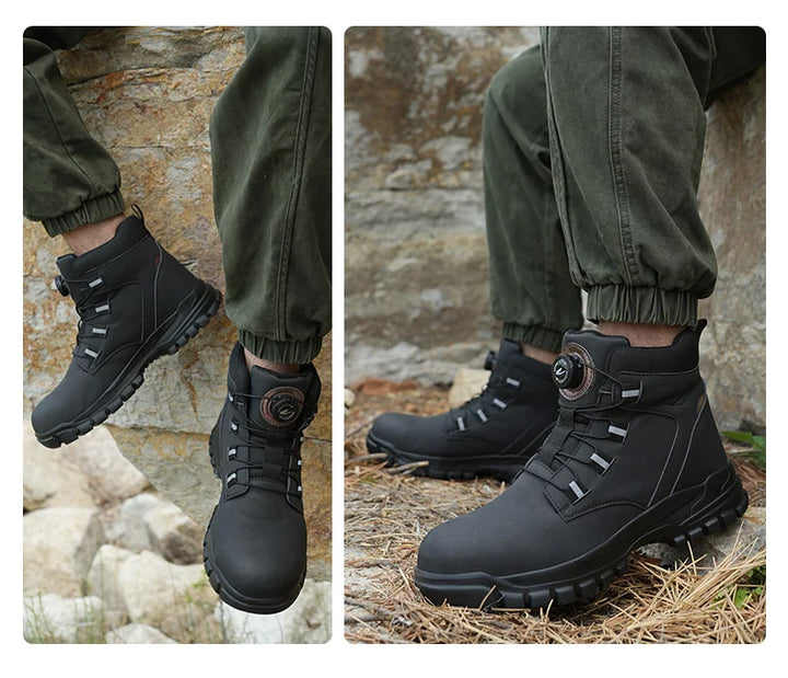 SmartGearPros Indestructible Steel-Toe Boots – Waterproof Safety Footwear for Rugged Work & Weather