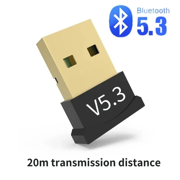 SmartGearPros Long-Range Bluetooth Adapter – 5.4/5.3 USB Dongle with Antenna for 30+ ft Wireless Reach