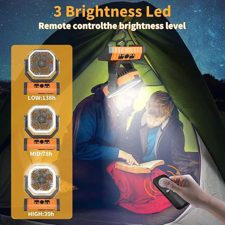 SmartGearPros 20000mAh Rechargeable Fan – Portable Cooling Power for Camping, Garage & Emergency Use