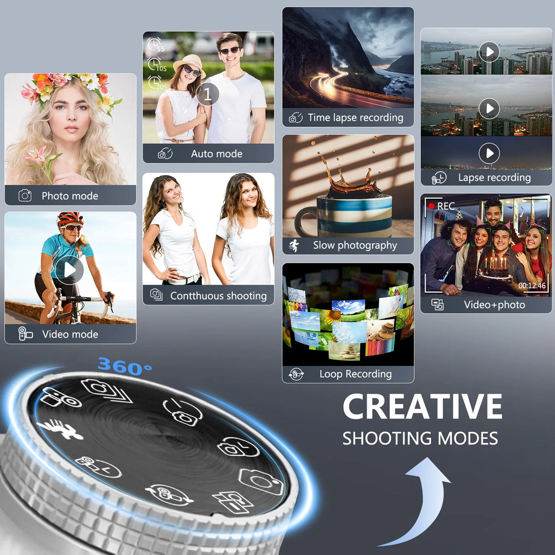 SmartGearPros 75MP Digital Camera – 4K Photography & Video Camera with High-Resolution Imaging