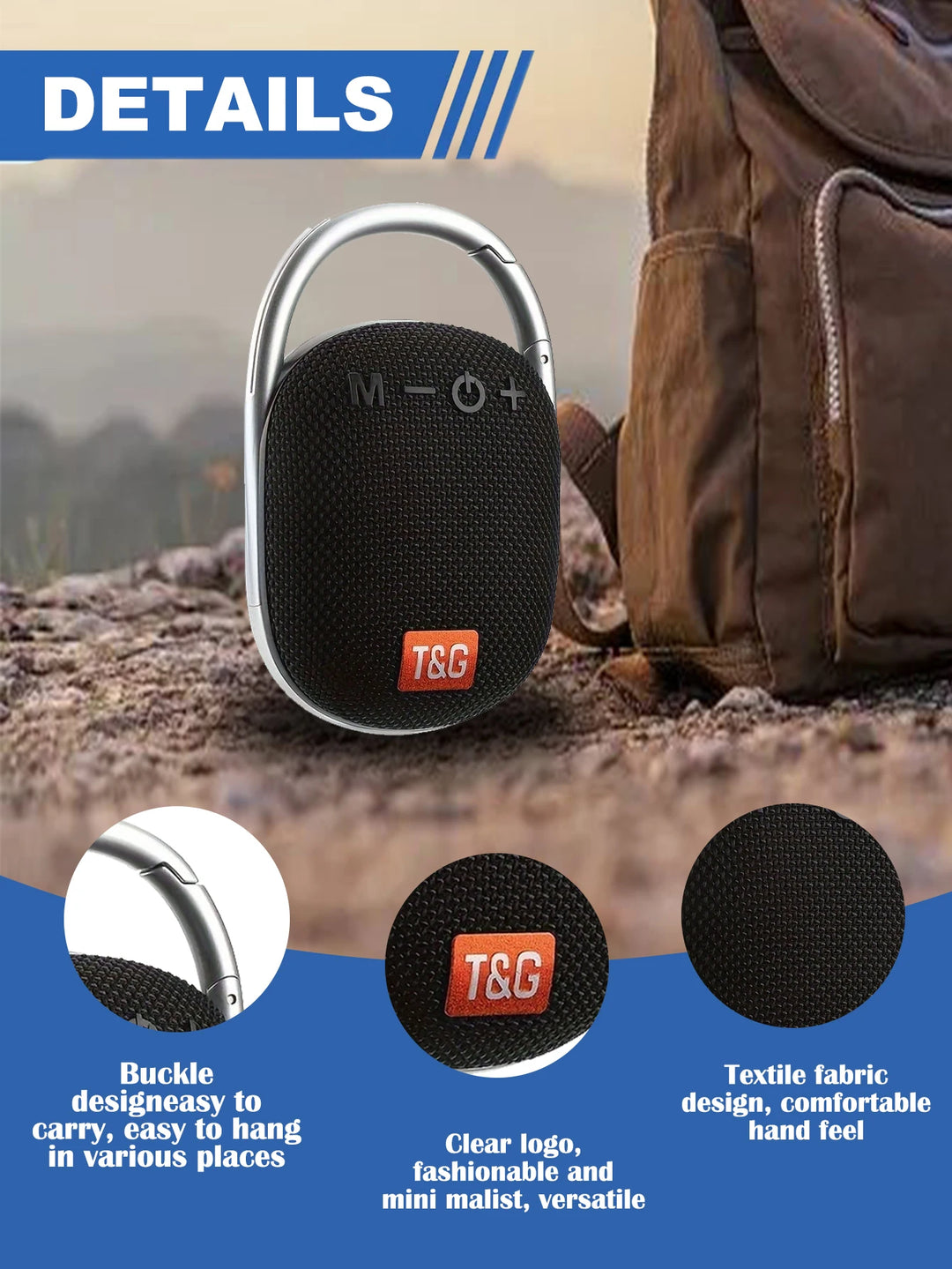 SmartGearPros TG321 Bluetooth Speaker – Portable Mini Wireless Speaker with Bold Sound & Modern Style