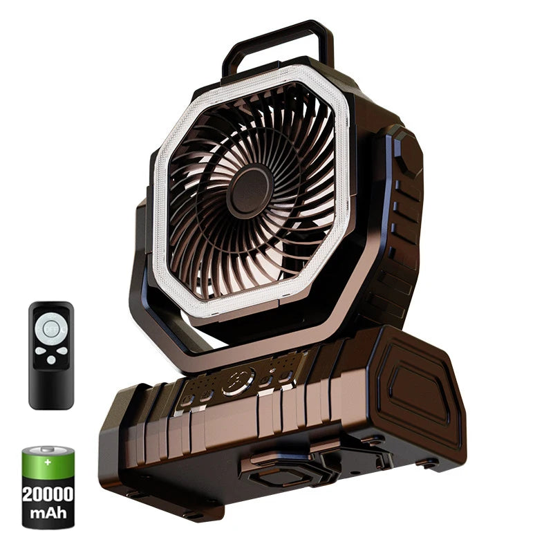 SmartGearPros 20000mAh Rechargeable Fan – Portable Cooling Power for Camping, Garage & Emergency Use
