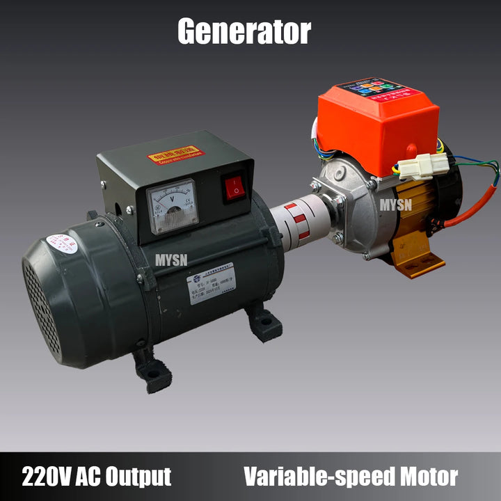 SmartGearPros Electric Generator 3KW-7KW - Magnetic Alternator Brushless Generator Set with Adjustable Speed Motor