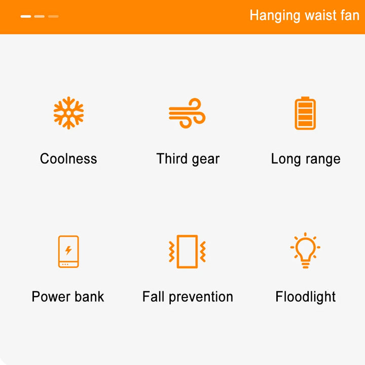 SmartGearPros Clip-On Cooling Fan – Portable Waist & Neck Fan for Outdoor Work, Construction & Summer Heat Relief