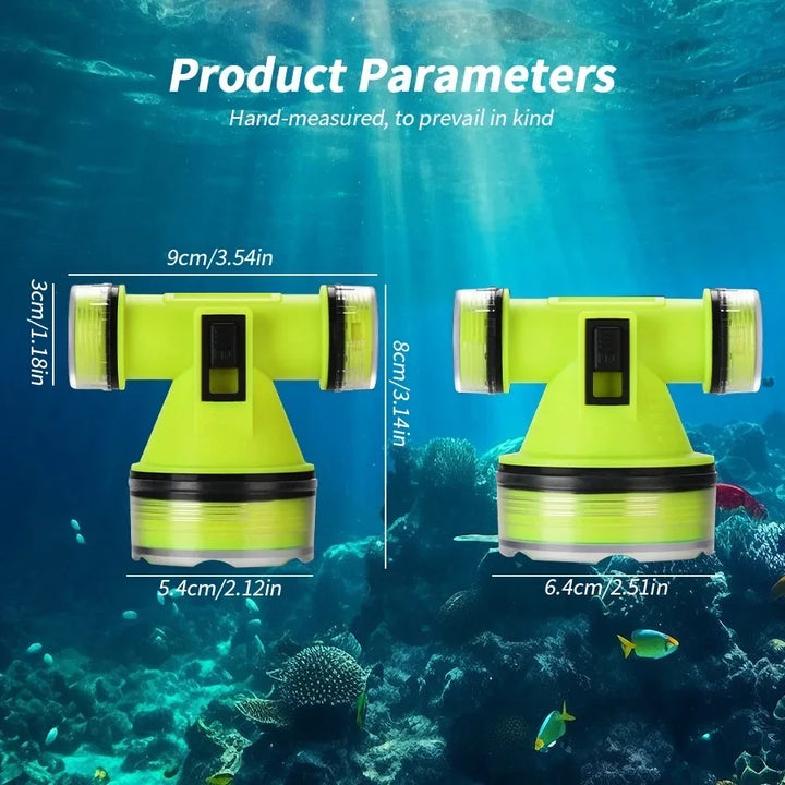 Professional Diving Led Headlamp Portable Rechargeable Usb Diving 500M Underwater Headlight Diver Spearfishing Head Flashlight product image showing features or usage