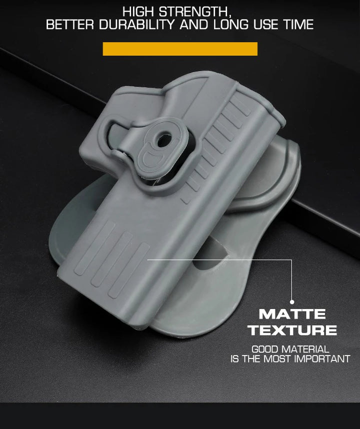 SmartGearPros Tactical Gun Holster for Glock 17/19 - Quick Locking Belt Pistol Holster