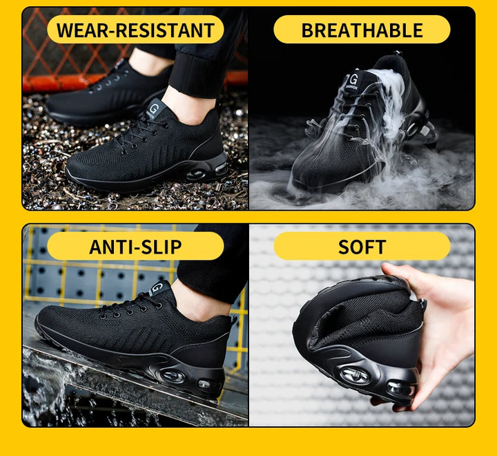 TANRDON Steel Toe Safety Boots – Indestructible Work Sneakers for Men