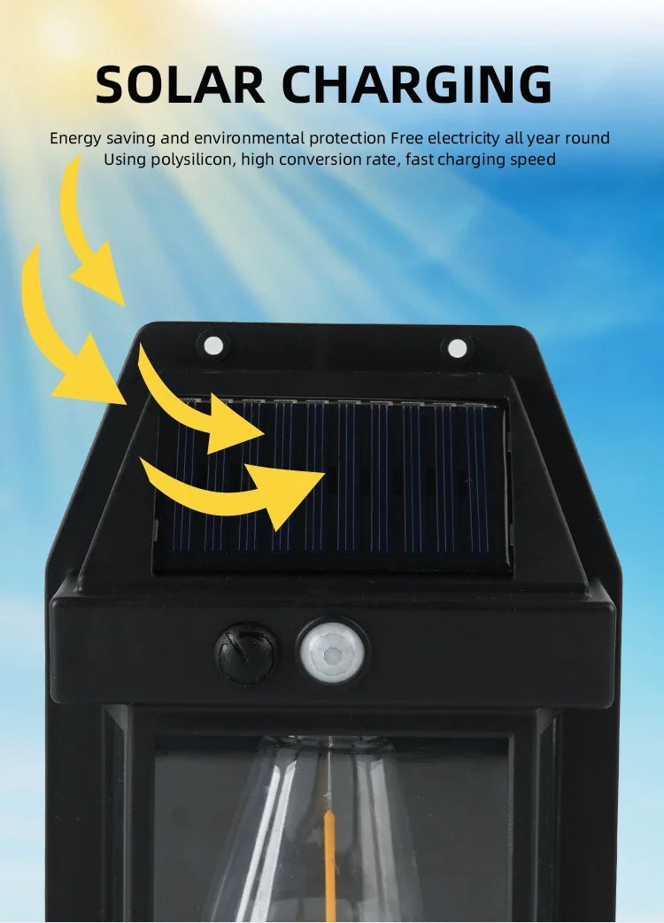 Wide-angle view showing dual-lamp wall coverage