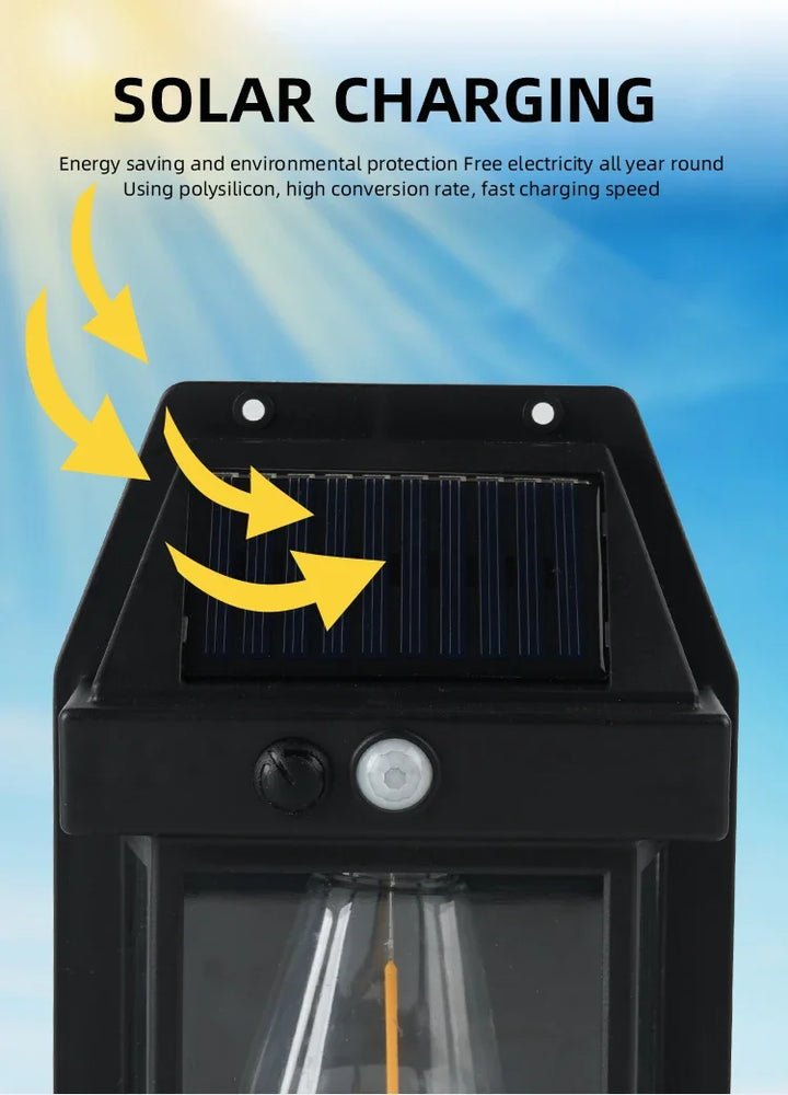 Wide-angle view showing dual-lamp wall coverage