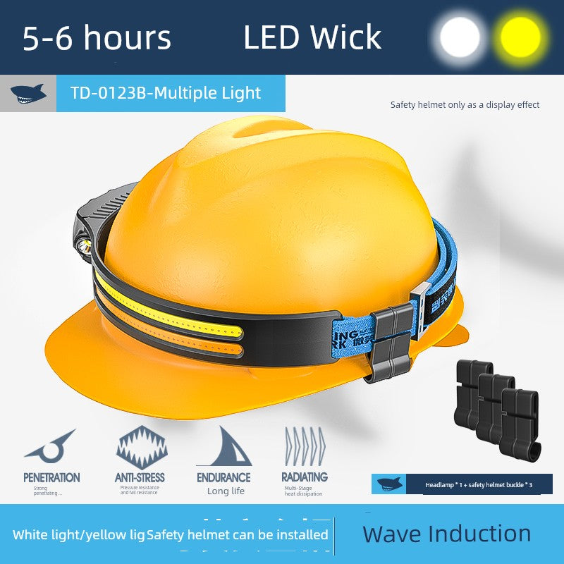 SmartGearPros Ultra-Light Sensor Headlamp – Strong LED Work Helmet Light for Outdoor & Night Work