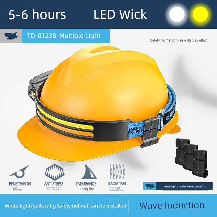SmartGearPros Ultra-Light Sensor Headlamp – Strong LED Work Helmet Light for Outdoor & Night Work