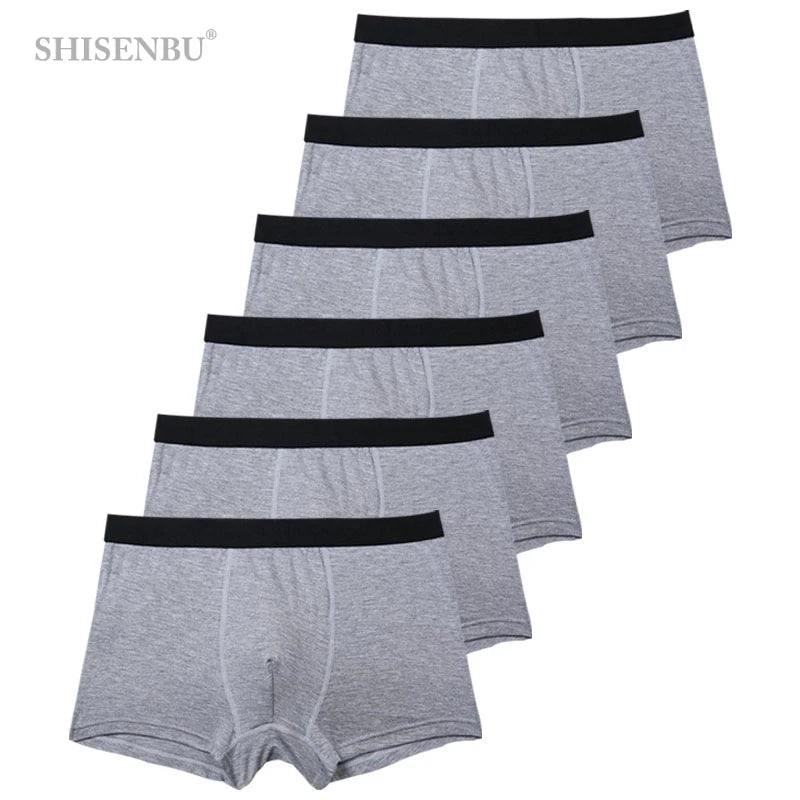 SmartGearPros BambooFlex Boxer Set - 6-Pack Ultra-Soft Breathable Underwear