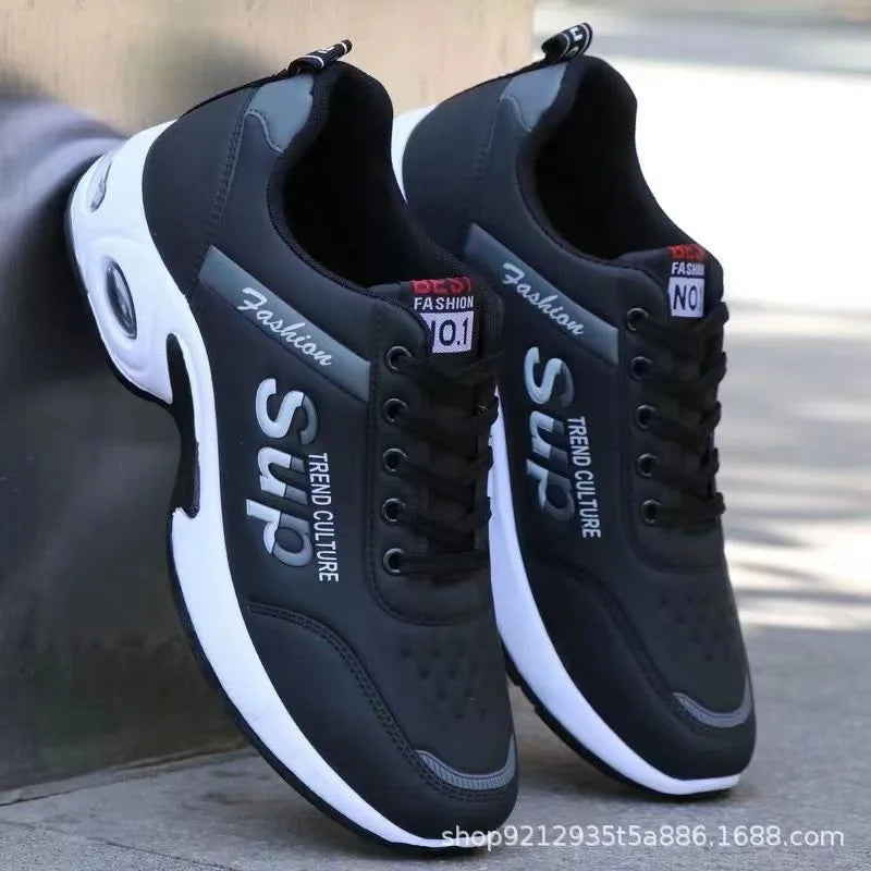 SmartGearPros Men's Height Increasing Shoes - 6CM Elevator Running Sneakers Anti-Slip Anti-Odor Leather Surface EU 39-45