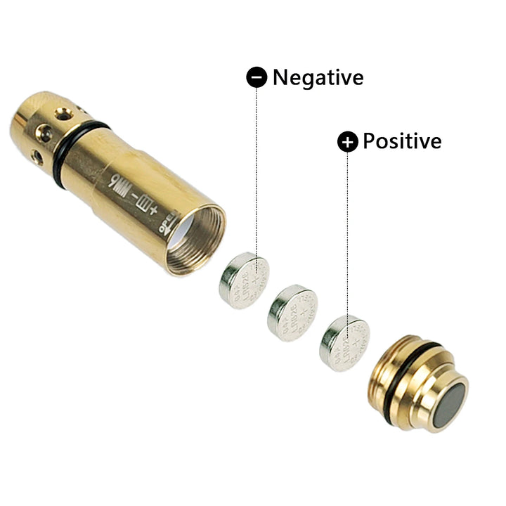 SmartGearPros Tactical 9mm/7.62x39 Training Laser Bullet - Dry Fire Bore Sight Snap Cap