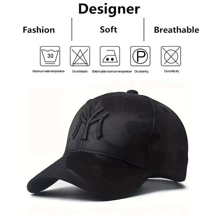 SmartGearPros Camo Letter Cap - Rugged Embroidered Baseball Hat