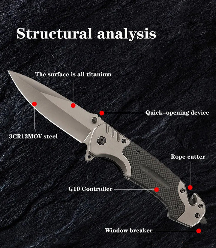 Tactical Folding Knife – Stainless Steel Survival & Camping Blade