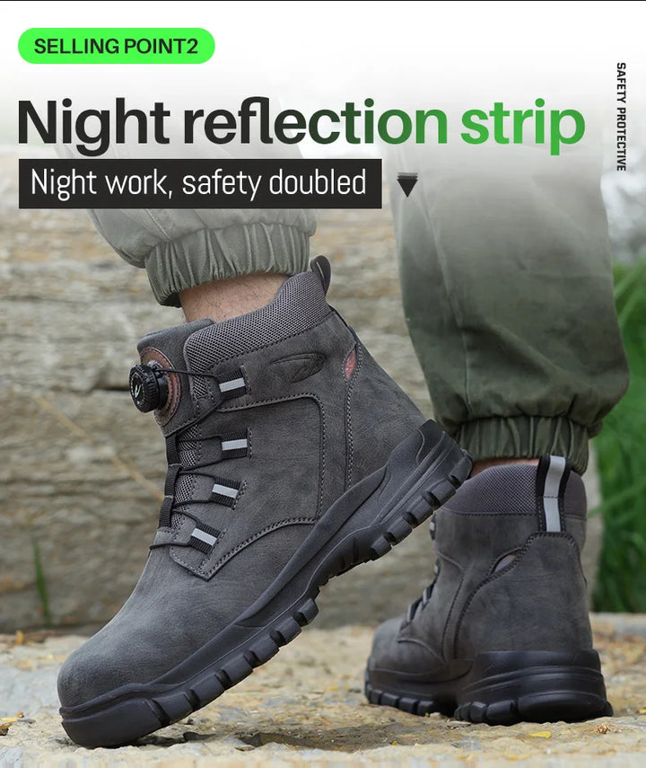 SmartGearPros Indestructible Steel-Toe Boots – Waterproof Safety Footwear for Rugged Work & Weather
