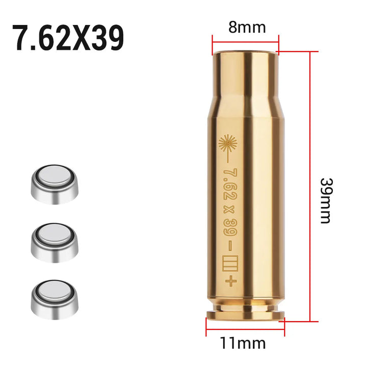 SmartGearPros Red Dot Laser Brass Boresighter - Multi-Caliber .223/9mm/308/7.62/.45/30-06