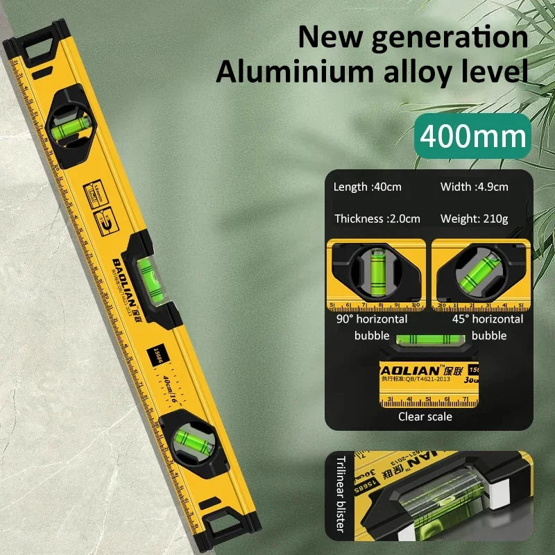 SmartGearPros 3-in-1 Magnetic Spirit Level – 0°/45°/90° Angle Tool with Precision Bubble Vials