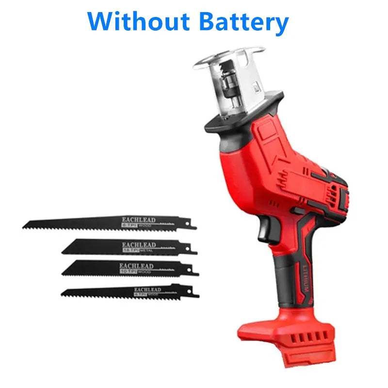 Electric Reciprocating Saw Cordless Rechargeable Multifunction Saw Metal Pipe Wood Cutting Power Tools For Milwaukee 18V Battery product image showing features or usage