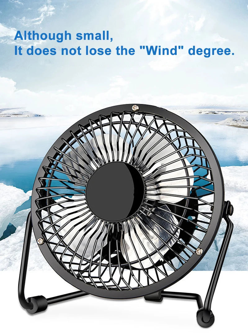 SmartGearPros Mini USB Desk Fan – 4in/6in Portable Metal Cooling Fan for Office, Home & Dorm Use