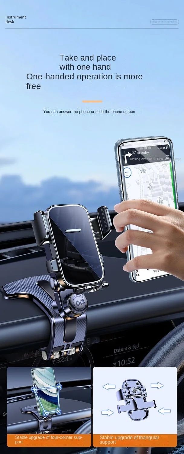 Mobile Phone Car Holder New Style Central Control Instrument Panelmulti Functional Car Universal Navigation Special Fixed Anti S 1 product image showing features or usage