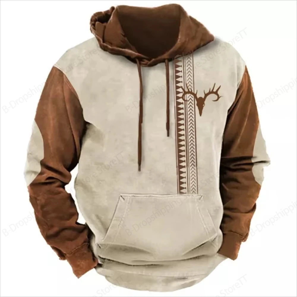 SmartGearPros 3D Print Hoodie – Fashionable Long Sleeve Sweatshirt for Men & Women, Vintage Streetwear Style