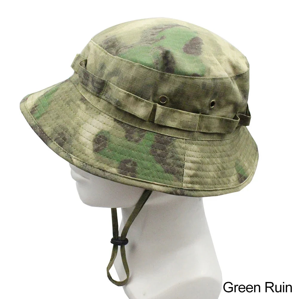 SmartGearPros Camouflage Boonie Hat - Bucket Hat Unisex Polyester for Outdoor Hunting Hiking Fishing Climbing Summer