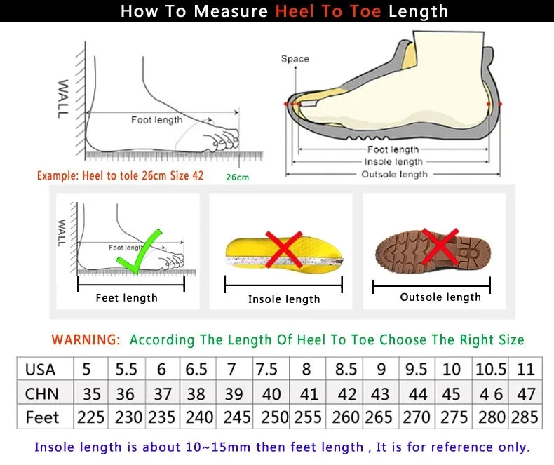  A detailed guide on how to measure foot length and choose the correct shoe size.