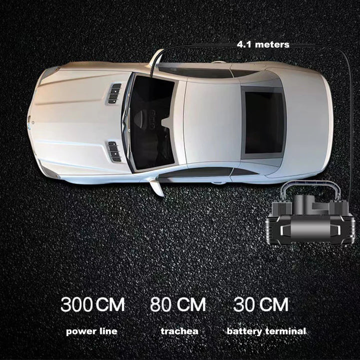  Compatibility chart displaying various vehicle types, including cars, SUVs, bicycles, and sports balls, for inflation.