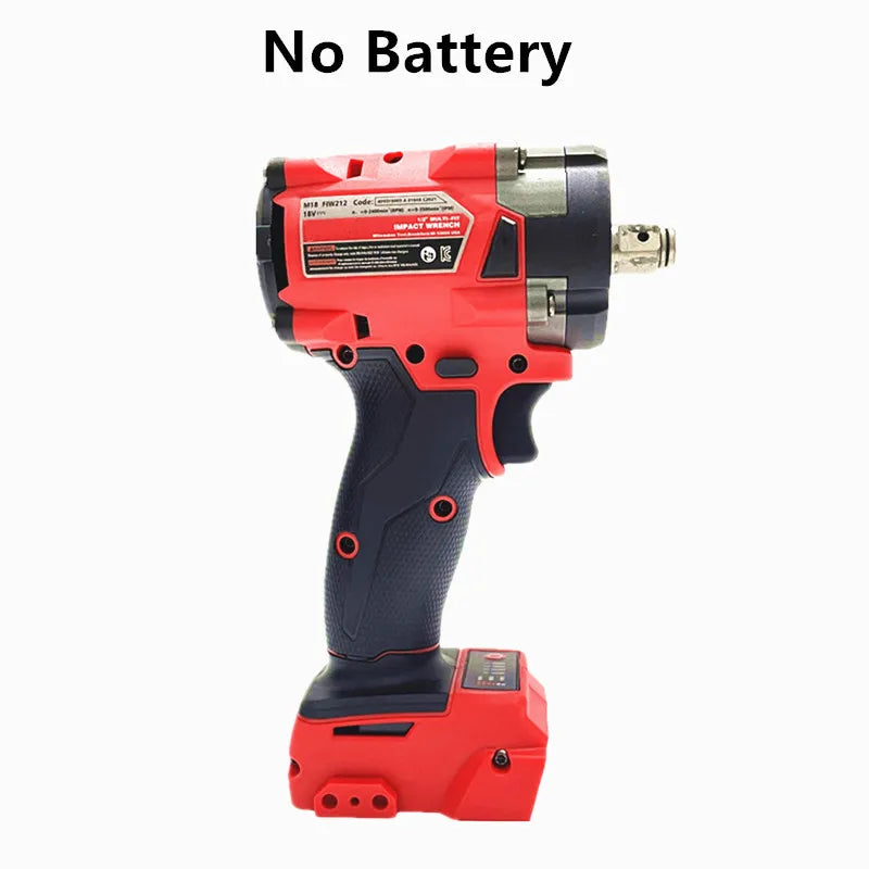 Single red-and-black SmartGearPros cordless wrench shown on white background with ‘No Battery’ text above.