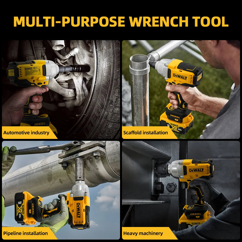 A demonstration of the impact wrench being used for automotive repairs and industrial applications.