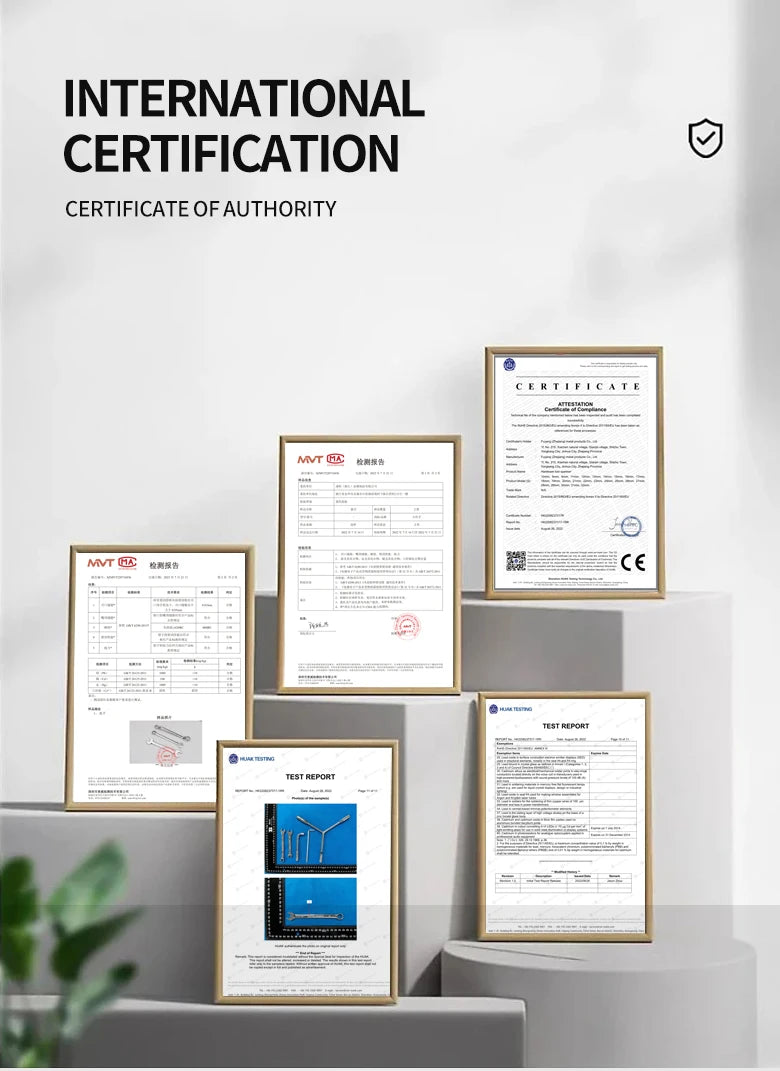 Official certification document for the SmartGearPros ratchet wrench, ensuring product authenticity