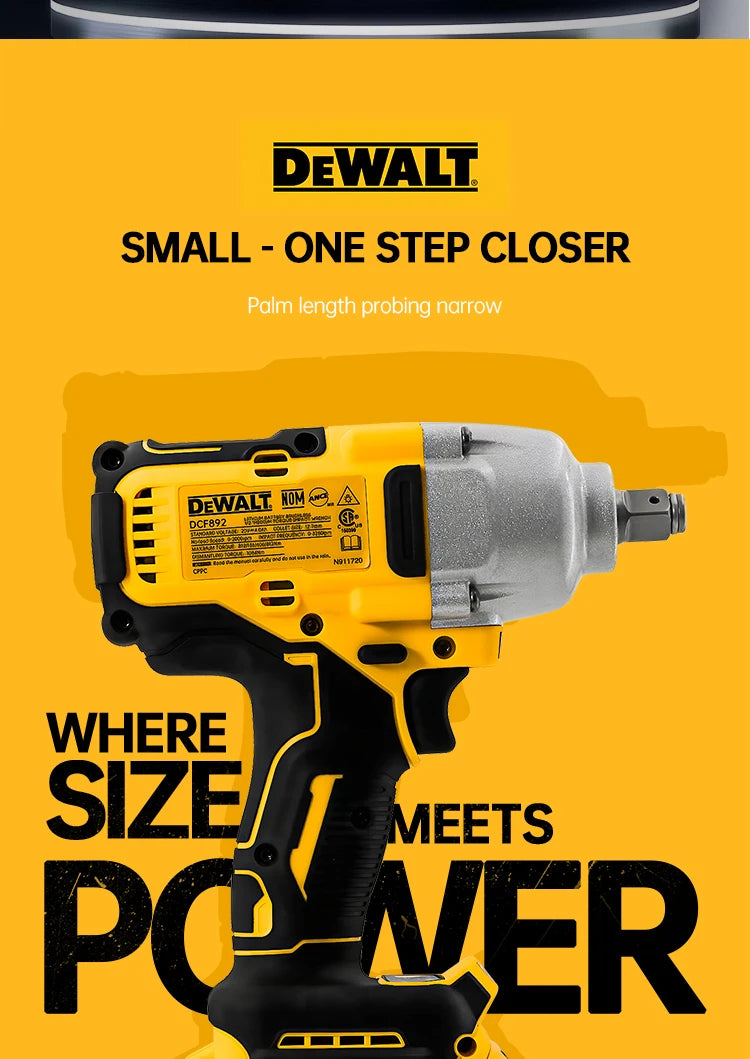 Showcasing the compact, lightweight design of the impact wrench for easy handling.