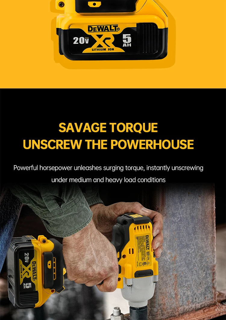A close-up of the wrench being used for heavy-duty applications, demonstrating its power and efficiency.