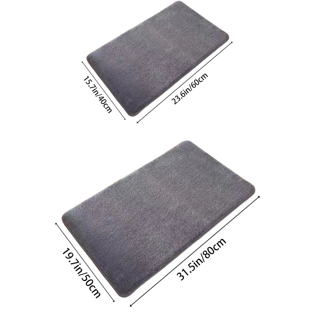 Size dimensions of the bath mat displayed in two different sizes.