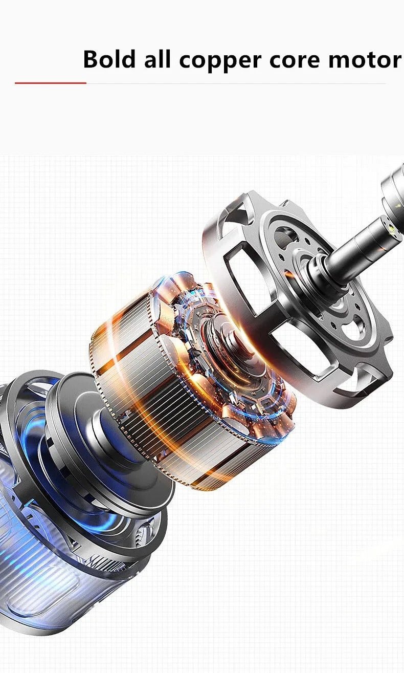 Visual breakdown of SmartGearPros' Topowpro motor with copper coil and durable housing, labeled for premium build quality.