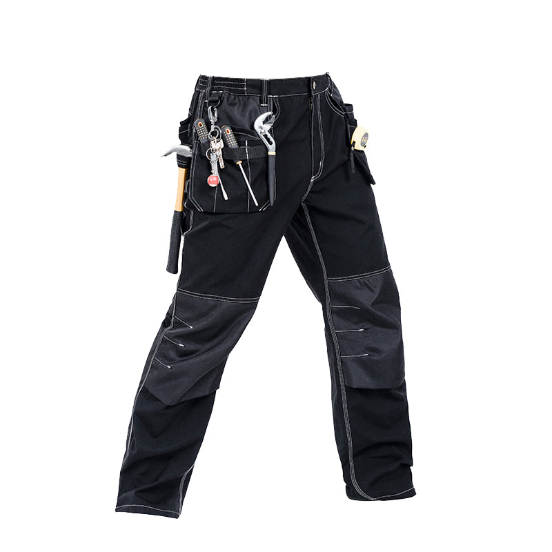 Swedish Baoshiji B129 Kneecap Protection Parka Wear Resistant Wear Resistant Labor Protection Solid Maintenance Ship Work Clothes Work Pants product image showing features or usage
