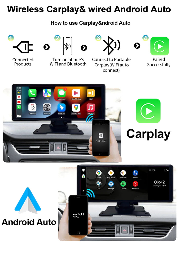 Comparison between wired and wireless CarPlay options for seamless connectivity.