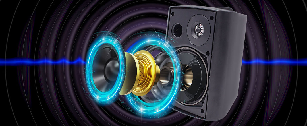 SmartGearPros Waterproof Wall-Mount Speakers – 5.25" Dual Bluetooth Outdoor/Indoor Pair, 300W with Mounting Brackets