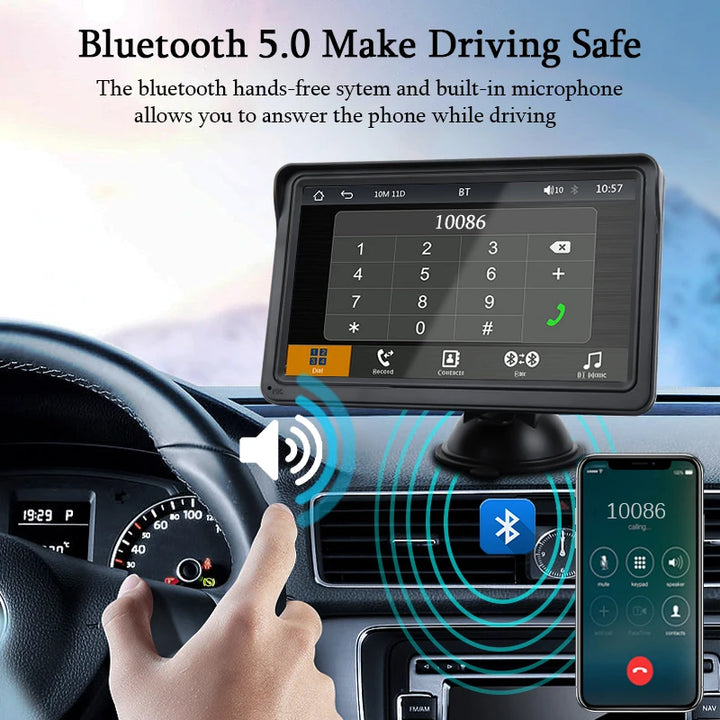 Bluetooth 5.0 hands-free calling feature for safer driving.