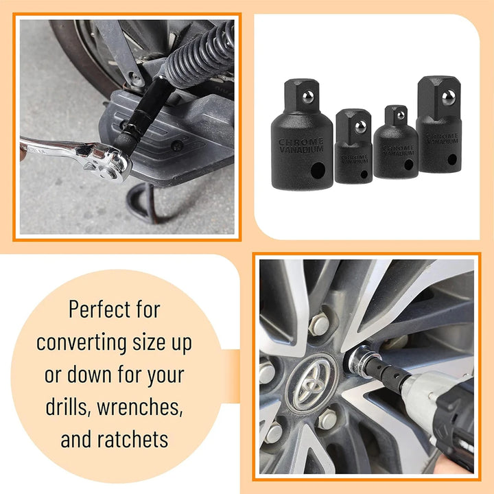  Impact socket adapters used in automotive repair and wrench applications