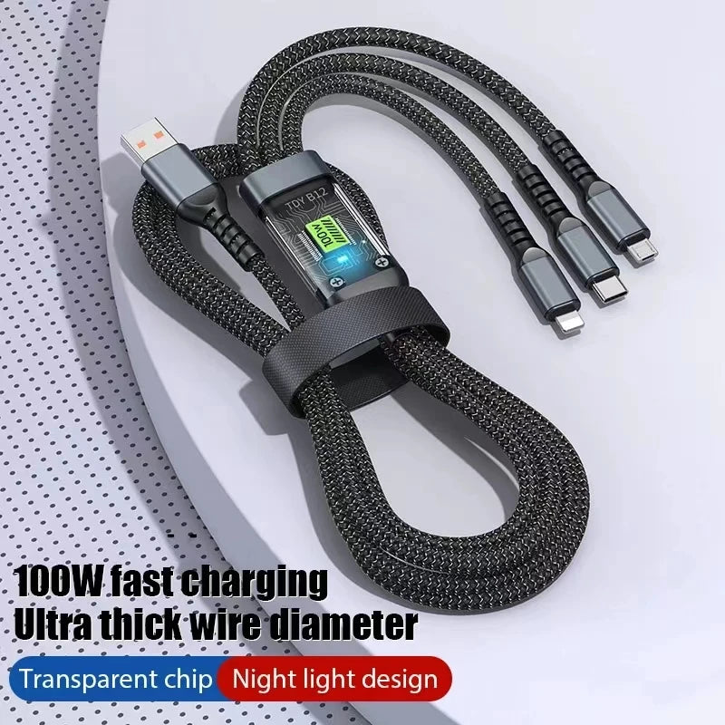  Durable braided cable design for tangle-free and long-lasting use.