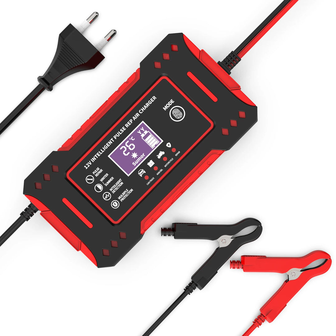 High-quality AC power plug and alligator clamps for secure battery connection