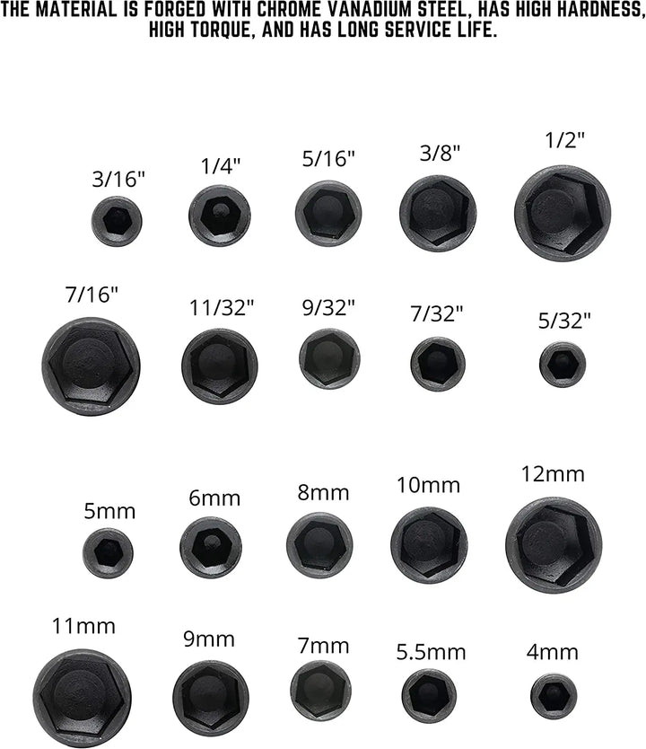 Size chart showcasing the 9-piece SmartGearPros nut driver set from 5mm to 13mm.